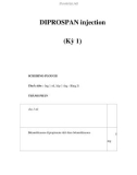 DIPROSPAN injection (Kỳ 1)