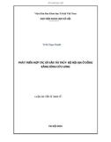 Luận án Tiến sĩ Kinh tế: Phát triển hợp tác xã vận tải thủy- bộ nội địa ở đồng bằng sông Cửu Long