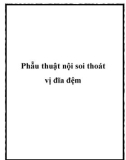 Phẫu thuật nội soi thoát vị đĩa đệm