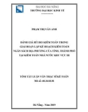 Tóm tắt luận văn Thạc sĩ: Đánh giá rủi ro kiểm toán trong giai đoạn lập kế hoạch kiểm toán ngân sách địa phương của tỉnh, thành phố tại Kiểm toán nhà nước khu vực III