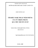 Tóm tắt Luận văn Thạc sĩ Văn học: Tìm hiểu nghệ thuật trào phúng của Vũ Trọng Phụng qua tiểu thuyết Số đỏ