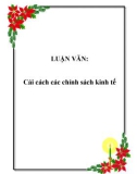 LUẬN VĂN: Cải cách các chính sách kinh tế