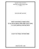 Luận văn Thạc sĩ Toán học: Phân tích đoạn nhiệt sóng xung kích trong hỗn hợp chất lỏng và chất khí hai thành phần