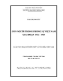 Luận văn Thạc sĩ Ngôn ngữ và Văn hóa Việt Nam: Con người trong phóng sự Việt Nam giai đoạn 1932 - 1945