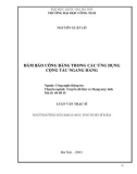 LUẬN VĂN: ĐẢM BẢO CÔNG BẰNG TRONG CÁC ỨNG DỤNG CỘNG TÁC NGANG HÀNG