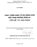 Luận văn Thạc sĩ Kinh tế chính trị: Phát triển kinh tế hộ nông dân Việt Nam những năm 90 - Vấn đề và giải pháp