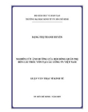 Luận văn Thạc sĩ Kinh tế: Nghiên cứu ảnh hưởng của Hội đồng quản trị đến cấu trúc vốn tại các công ty Việt Nam