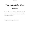 Tiêu chảy nhiễm độc ở trẻ em