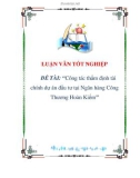 luận văn: Công tác thẩm định tài chính dự án đầu tư tại Ngân hàng Công Thương Hoàn Kiếm