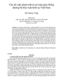 Tóm tắt Luận văn: Các tội xâm phạm trật tự an toàn giao thông đường bộ theo Luật hình sự Việt Nam