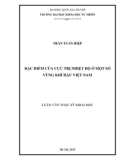 Luận văn Thạc sĩ Khoa học: Đặc điểm của cực trị nhiệt độ ở một số vùng khí hậu Việt Nam