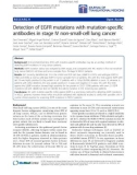 Báo cáo hóa học: Detection of EGFR mutations with mutation-specific antibodies in stage IV non-small-cell lung cancer