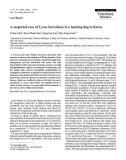 Báo cáo khoa học: A suspected case of Lyme borreliosis in a hunting dog in Korea