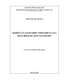 Luận văn Thạc sĩ Du lịch: Nghiên cứu giảm thiểu tính thời vụ của hoạt động du lịch tại Sầm Sơn