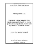 Luận văn Thạc sĩ Kinh tế: Tác động tương đối của tăng trưởng kinh tế của Mỹ và Trung Quốc lên các quốc gia trong khu vực Châu Á - Thái Bình Dương