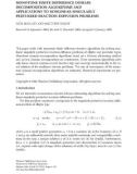 MONOTONE FINITE DIFFERENCE DOMAIN DECOMPOSITION ALGORITHMS AND APPLICATIONS TO NONLINEAR SINGULARLY