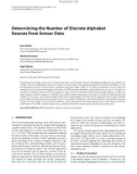 Báo cáo hóa học: Determining the Number of Discrete Alphabet Sources from Sensor Data