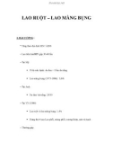 LAO RUỘT – LAO MÀNG BỤNG