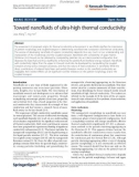 Báo cáo hóa học: Toward nanofluids of ultra-high thermal conductivity