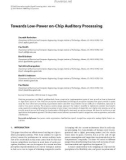 Báo cáo hóa học: Towards Low-Power on-Chip Auditory Processing Sourabh Ravindran