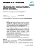 Báo cáo y học: A survey of chiropractors practicing in Germany: practice characteristics, professional reading habits, and attitudes and perceptions toward research