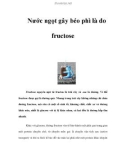 Nước ngọt gây béo phì là do fructose