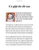 Co giật do sốt cao