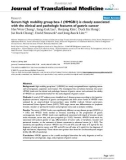 báo cáo hóa học: Serum high mobility group box-1 (HMGB1) is closely associated with the clinical and pathologic features of gastric cancer