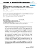 báo cáo hóa học: Activation of human B cells by the agonist CD40 antibody CP-870,893 and augmentation with simultaneous toll-like receptor 9 stimulation