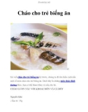 Cháo ngon cho trẻ biếng ăn