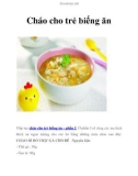 Cháo kích thích cho trẻ biếng ăn