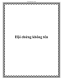 Hội chứng không tên