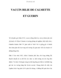 VACCIN BILIE DE CALMETTE ET GUERIN