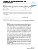 Báo cáo hóa học: Development of a mathematical model for predicting electrically elicited quadriceps femoris muscle forces during isovelocity knee joint motion