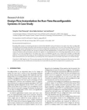 Báo cáo hóa học: Research Article Design Flow Instantiation for Run-Time Reconﬁgurable Systems: A Case Study