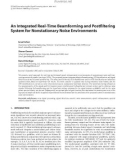 Báo cáo hóa học: An Integrated Real-Time Beamforming and Postﬁltering System for Nonstationary Noise Environments