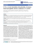 Báo cáo hóa học: S110, a novel decitabine dinucleotide, increases fetal hemoglobin levels in baboons (P. anubis)