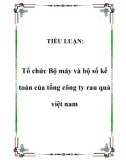 TIỂU LUẬN: Tổ chức Bộ máy và bộ sổ kế toán của tổng công ty rau quả việt nam