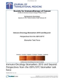 Báo cáo hóa học: Immuno-Oncology Biomarkers 2010 and Beyond: Perspectives from the iSBTc/SITC Biomarker Task Force