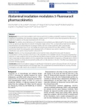 Báo cáo hóa học: Abdominal irradiation modulates 5-Fluorouracil pharmacokinetics