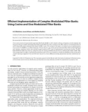 Báo cáo hóa học: Efﬁcient Implementation of Complex Modulated Filter Banks Using Cosine and Sine Modulated Filter Banks