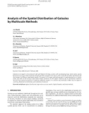 Báo cáo hóa học: Analysis of the Spatial Distribution of Galaxies by Multiscale Methods