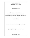 Luận văn Thạc sĩ Khoa học giáo dục: Quản lý hoạt động kiểm tra đánh giá kết quả học tập của sinh viên trường Đại học Khoa học - Đại học Thái Nguyên