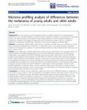 Báo cáo hóa học: Microrna profiling analysis of differences between the melanoma of young adults and older adults