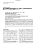 Báo cáo hóa học: Research Article MicroRNA Target Detection and Analysis for Genes Related to Breast Cancer Using MDLcompress