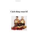 Cách dùng rượu bổ