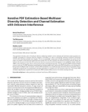 Báo cáo hóa học: Iterative PDF Estimation-Based Multiuser Diversity Detection and Channel Estimation with Unknown 