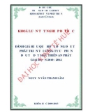 Khóa luận tốt nghiệp Kinh tế và phát triển: Đánh giá hiệu quả hoạt động ĐT phát triển tại công ty cổ phần ĐT dệt may Thiên An Phát