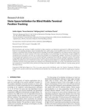 Báo cáo hóa học: Research Article State Space Initiation for Blind Mobile Terminal Position Tracking