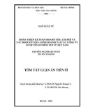 Tóm tắt Luận án Tiến sĩ Kế toán: Hoàn thiện kế toán doanh thu, chi phí và xác định kết quả kinh doanh tại các công ty dược phẩm niêm yết ở Việt Nam